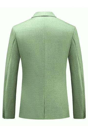 Light Green 3 Pieces Notched Lapel Men's Formal Suits